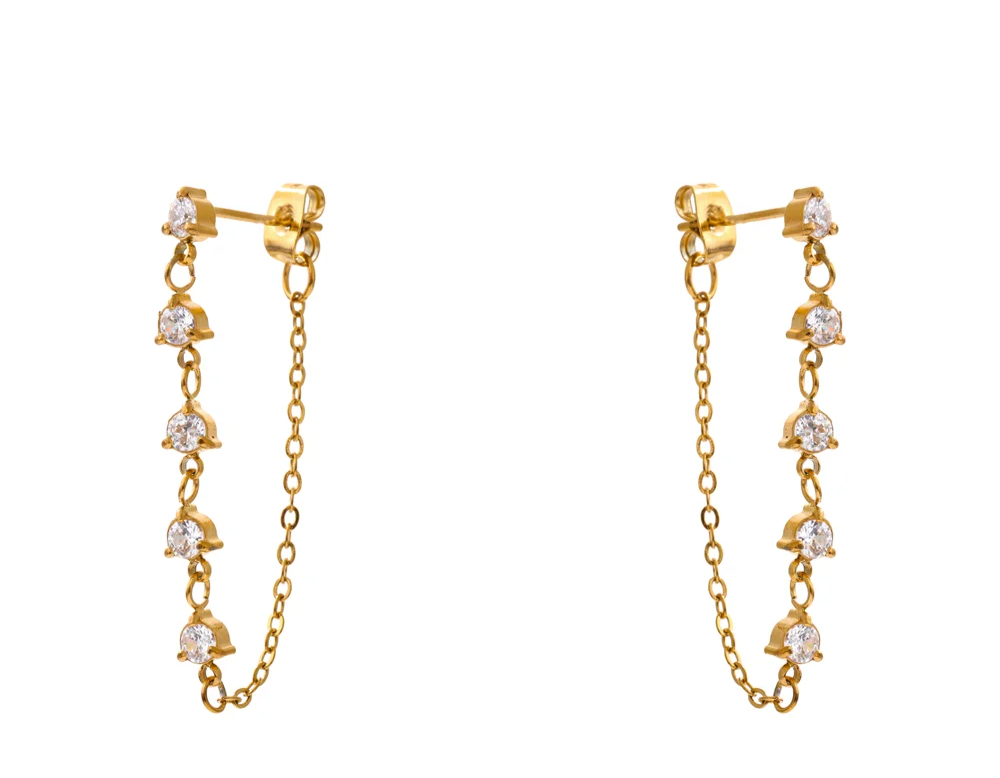 Diasy Zirconia Chain Drop