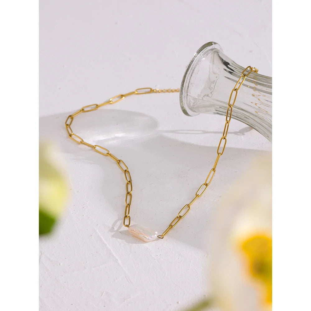 Lexi Pearl Chain Necklace