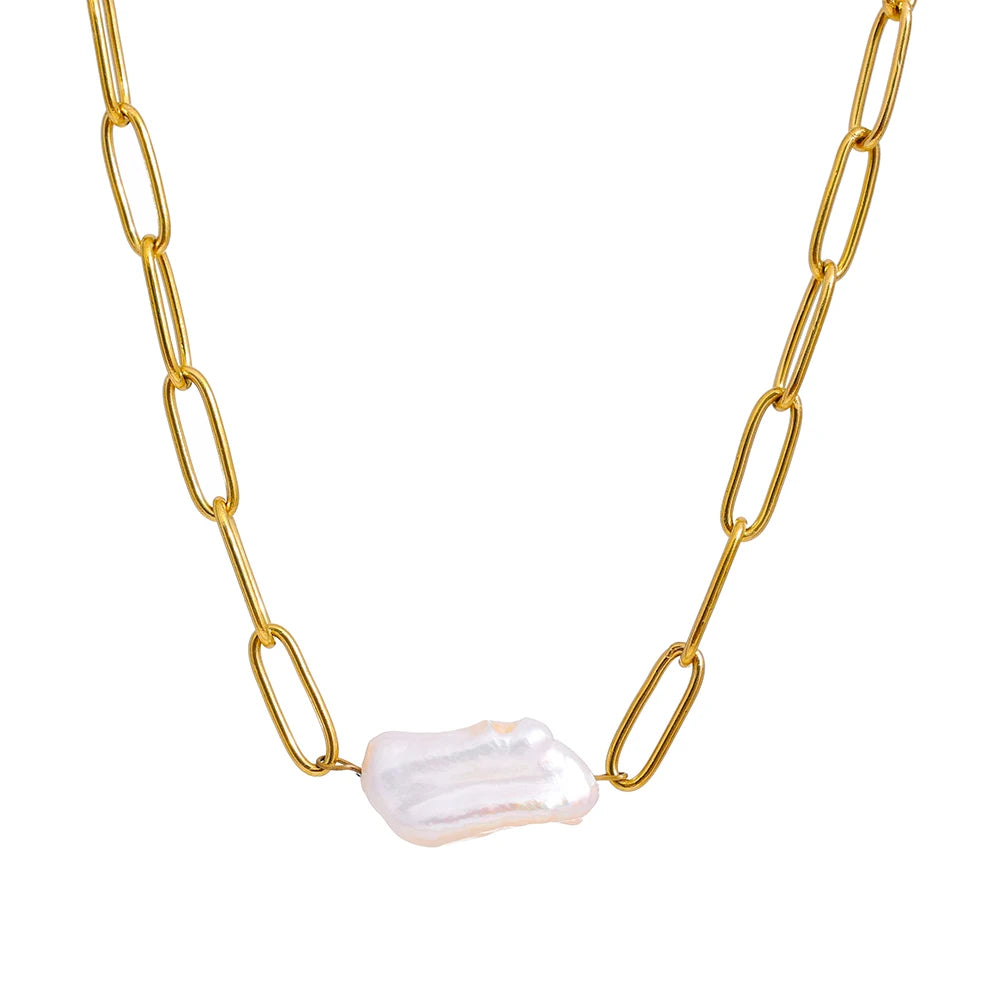 Lexi Pearl Chain Necklace