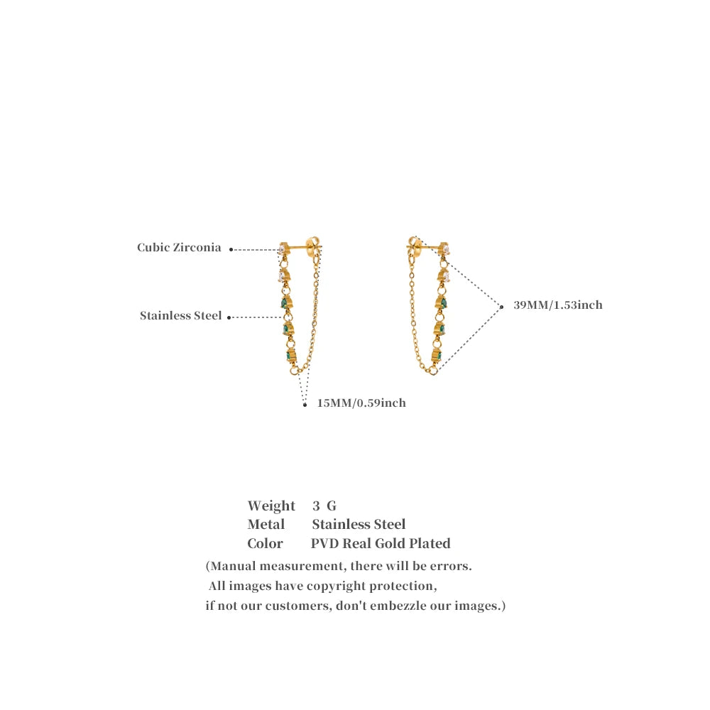 Diasy Zirconia Chain Drop