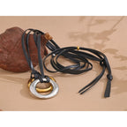 Lexi Leather Round Necklace