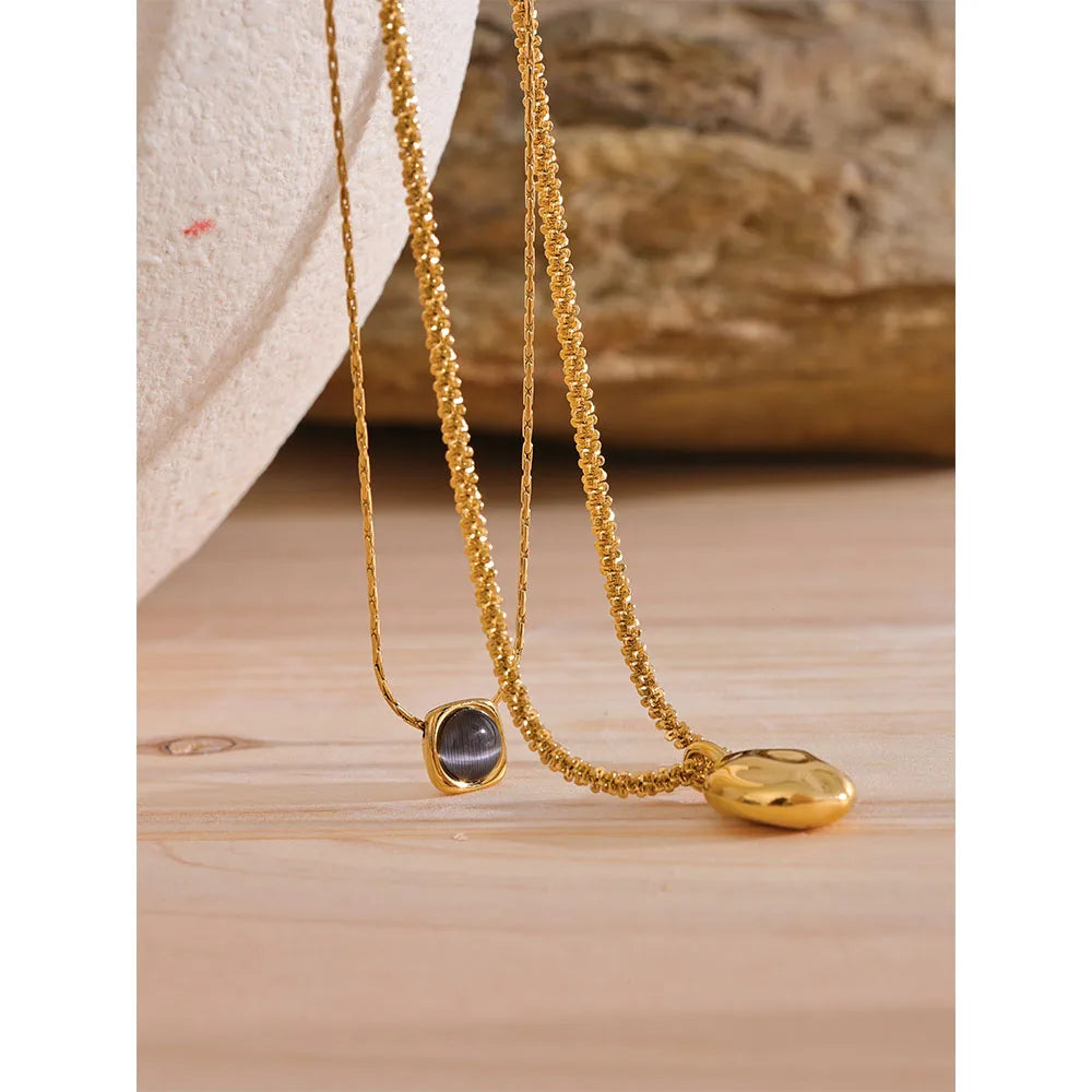 Lexi Layered Stones Necklace