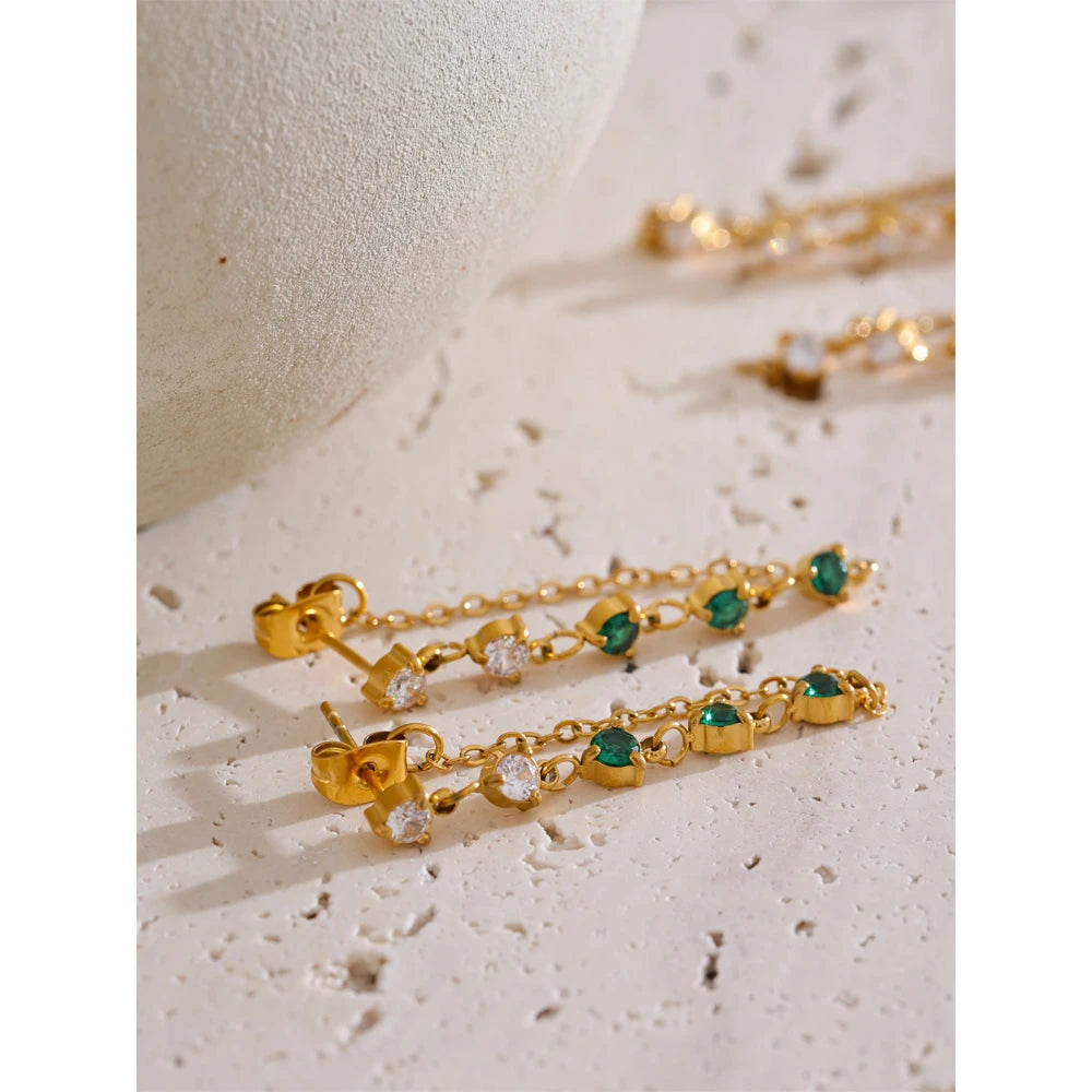 Diasy Zirconia Chain Drop