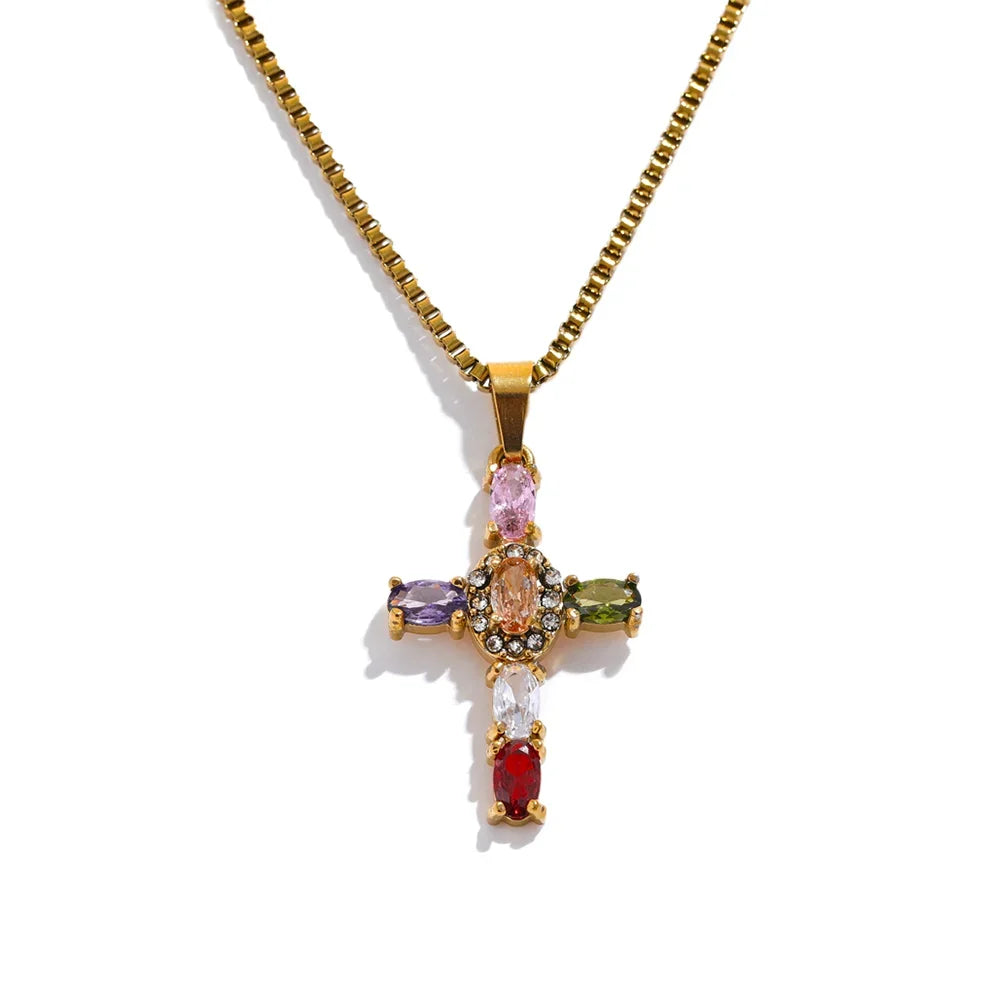Daisy Cross Pendant