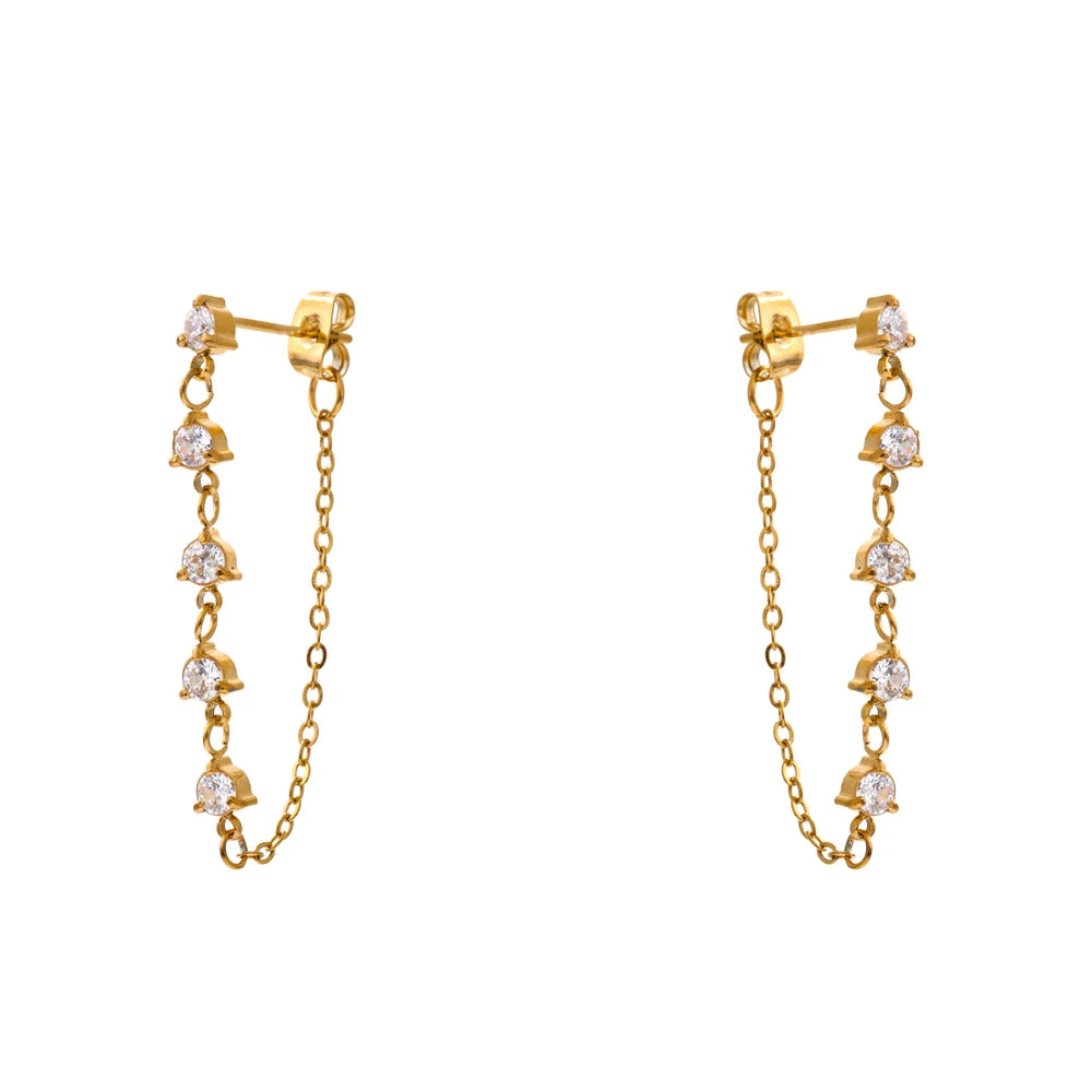 Diasy Zirconia Chain Drop