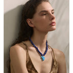 Sally Ceramic Blue Necklace