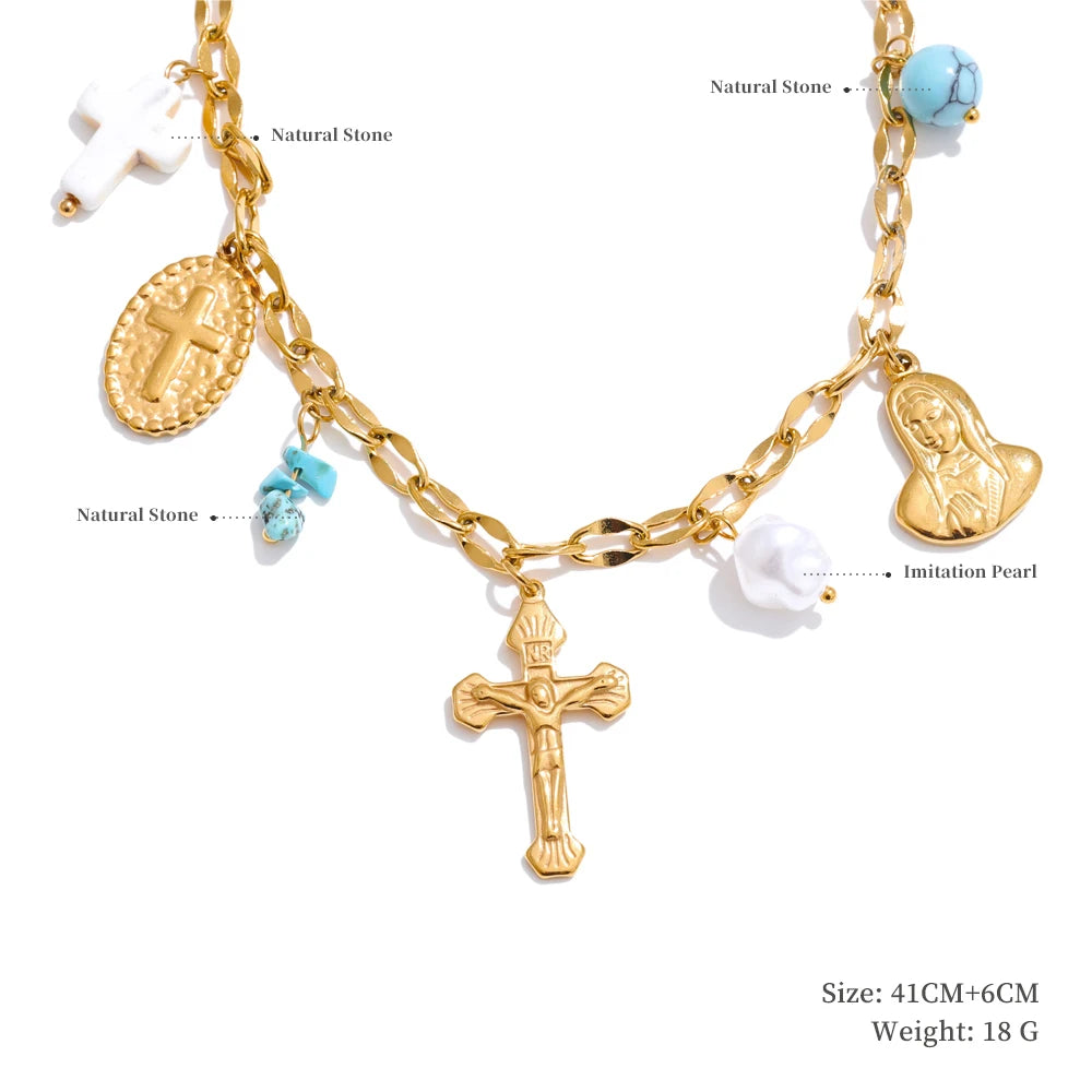 Daisy Pendant Cross