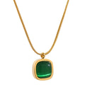 Daisy Square Stone Pendant