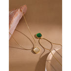 Daisy Square Stone Pendant