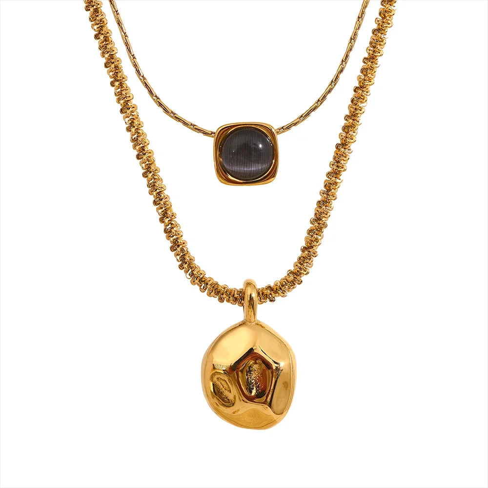 Lexi Layered Stones Necklace