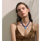 Sally Ceramic Blue Necklace