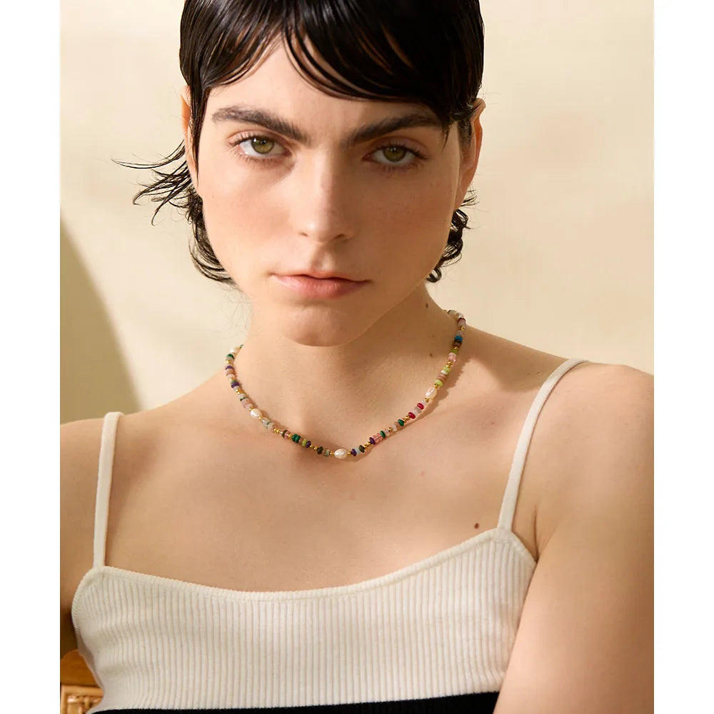 Sally Color Stone Necklace