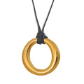Lexi Leather Round Necklace