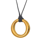 Lexi Leather Round Necklace