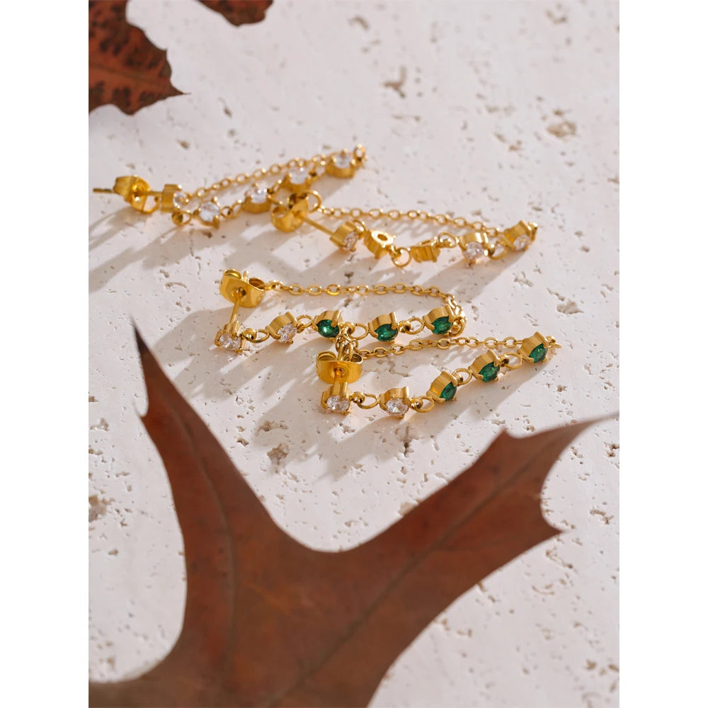 Diasy Zirconia Chain Drop
