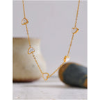 Daisy Hearts Chain Necklace