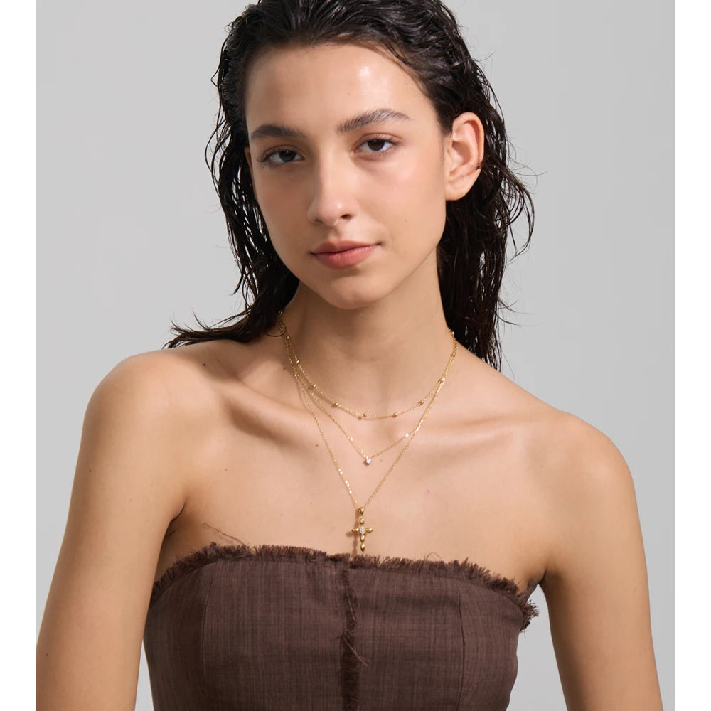 Claire Layered Cross Pendant