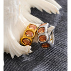 Daisy Pink Stones Ring