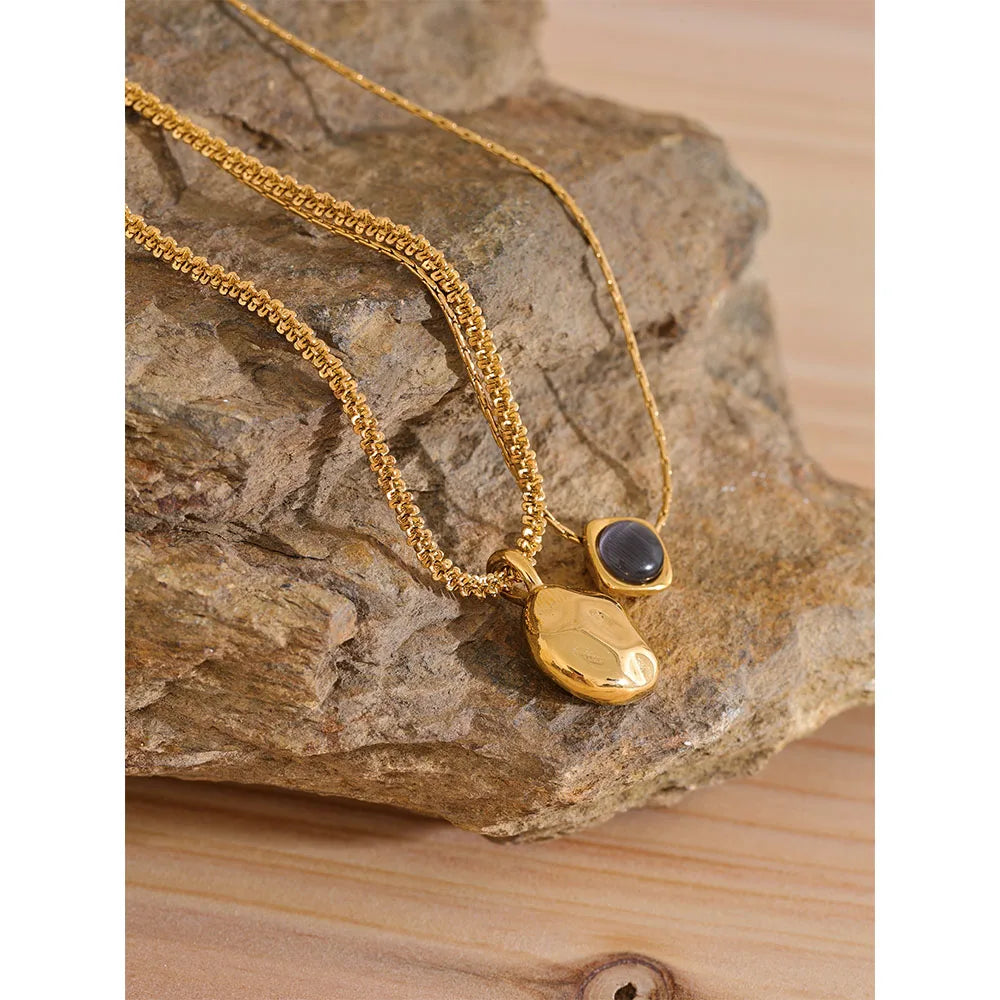 Lexi Layered Stones Necklace