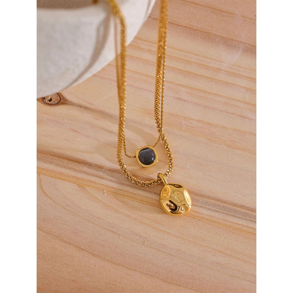 Lexi Layered Stones Necklace