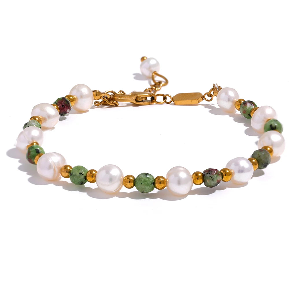 Sally Pearls Charm Bracelet